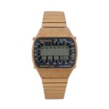 Sekonda Quartz LCD alarm chronograph gentleman's digital watch, the signed dial with world time