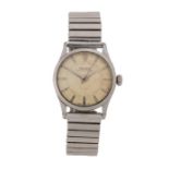 Rolex Oyster Perpetual gentleman's wristwatch Circa 1954, the signed cream dial with pointed