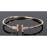 Tiffany & Co 18 carat gold and diamond set bracelet,