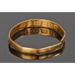 Victorian 22 carat gold wedding bands, 0.6 grams