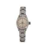 Tudor Oyster Princess ladies wristwatch, the signed silver dial with baton numerals, automatic