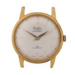 Bentina Star 25 gentleman's gold plated wristwatch, the signed silver dial with Arabic and baton