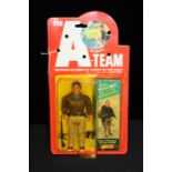 Galoob A Team figure, "Howling Mad" Murdock, card and bubble, 1983