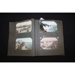 Postcard album, containing a collection of United Kingdom postcards,