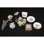 Decorative china, to include Royal Doulton pin dish, Royal Worcester pin dish and pot, Hammersley