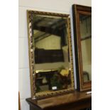 Gilt framed bevelled rectangular wall mirror, 65.5cm x 40cm