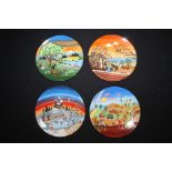 Poole Pottery Plates, 422 Summer I, 424 Winter I, 423 Autumn I and Spring 421, (4)