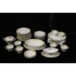 Noritake (occupied Japan period) dinner and tea service, consisting of eight dinner plates, ten