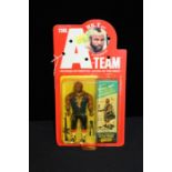 Galoob A Team figure, Mr.T as B.A. Baracus, card and bubble, 1983