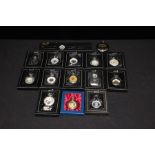 Collection of fourteen heritage collection and similar pocket watches, Philip Persion quartz