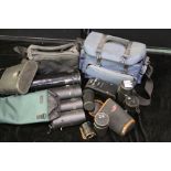 Collection of camera lens cases and bags, (qty)