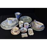 Quantity of ceramics, dish, plates, mugs, etc, makers include Masons, Adams, B&L, Royal