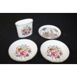 Royal Worcester porcelain, to include two dishes and a vase, together with a Coalport dish, (4)