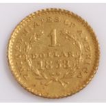 USA 1 Dollar 1853 gold coin - COPY