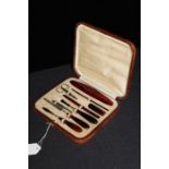 1940's manicure set, cased.