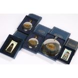 Dalvey of Scotland boxed sets, to include money clips, pocket compass, Telescopic cup, hip flask, (