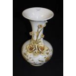 Capodimonte vase with raised floral decoration, marked to base "Made in Italy for G.H. McDonald",