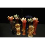 Decorative glassware, to include carnival glass and other vases (qty)