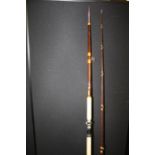 "Marco" sea fishing rod, 12'0" two piece glass fibre, housed in a black slip case