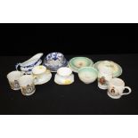 Porcelain, to include a Shelley tea cup and saucer, bowl and diah, togtehr with further porcelain