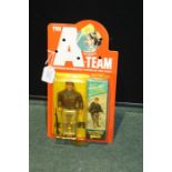 Galoob A Team figure, "Howling Mad" Murdock, card and bubble, 1983