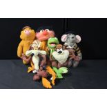 Collection of teddy bears, to include Roland Rat, Kermit The Frog, etc, (6)