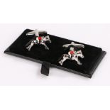 Pair of novelty Horse Racing Cuff Links