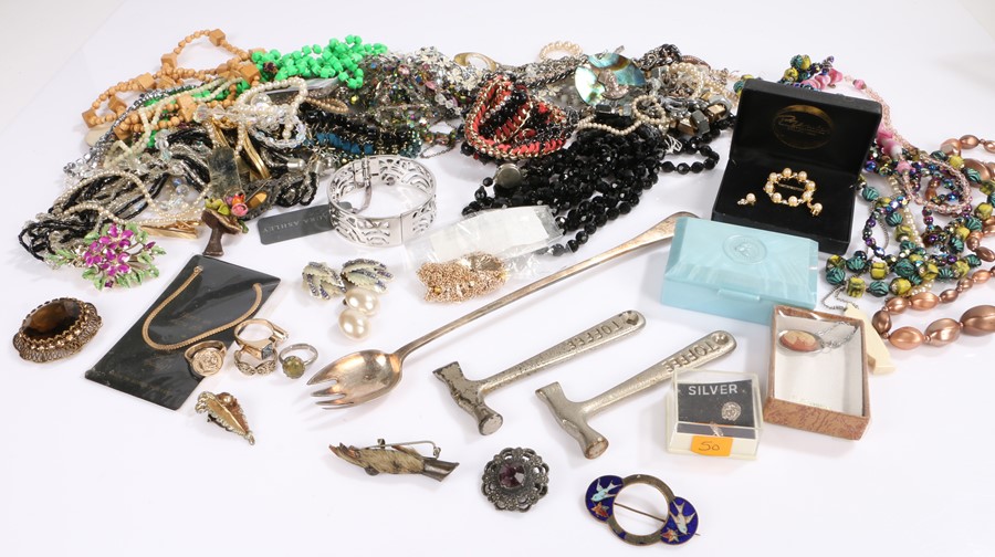 Quantity of costume jewellery mostly necklaces to include many various shaped bead necklaces,