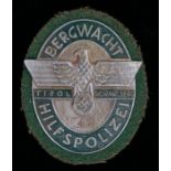 German Third Reich Bergwacht Hilspolizei ( Mountain Guard Auxiliary Police) breast badge, (