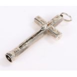 Victorian silver cross form pencil by Mordan, with registration and Mordan stamps to the body,