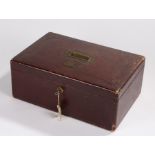 Victorian tooled maroon leather writing case by F. West, manufacturer to the Royal family No.1 St
