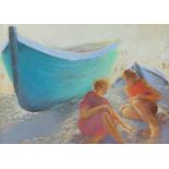 Jayne Ivimey, 20th Century British school, Beach at Aldeburgh, signed pastel and dated 1995, 29cm