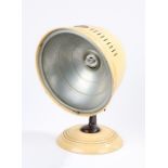 Homesun 100 ultra violet sun lamp, in cream enamel, label to the top, the map 30cm diameter by