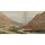 Alec Williams (1846-1930), "Pass of Dhulough Killerey Bay" (Co. Mayo Ireland), signed and titled