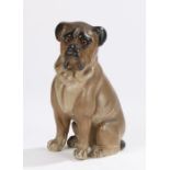 Terracotta figure depicting a mastiff type dog, 21.5cm high