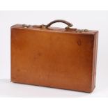 Cormi brown leather brief case, with gilt metal fittings and interior compartments, 45.5cm wide