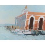 David Greenall (b.1947), The Dogana: Venice 1996, resin and tempera, housed in a silvered glazed