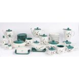 Extensive Denby Green Wheat sheaf pattern dinner and tea service, to include, tureens, cups and