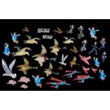 Collection of flying animal wall ornaments, to include, seagulls, ducks, Superman etc. (qty)