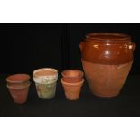 Terracotta garden pots, various sizes and styles (qty)
