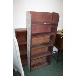 Oak open bookcase, 90cm wide, open bookcase with five shelves, 56cm wide (2)