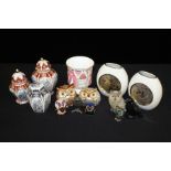 Mixed objects, to include a Coalport Mulberry hall porcelain vase, Oriental porcelain, and a