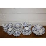 Collection of Masons Old Chelsea, Furnivals Old Chelsea and Johnson Indies pattern blue and white