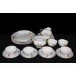 Heinrich & Co Bavaria porcelain tea service, with floral spray decoration and gilt borders,