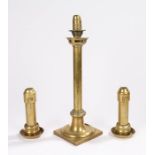Early 19th Century Palmer & Co brass candlestick, with cast decoration, the sconce impressed