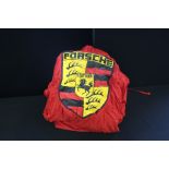 Red fabric "Specialised Car Cover" designed for a Porsche.