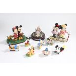 Walt Disney ornaments, to include castle celebrating 25 years, Mickey and Minnie Mouse, Donald Duck,