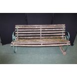 Garden bench, with scroll ends, 160cm long