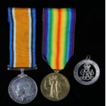 First World War pair, 1914-1918 British War Medal and Victory Medal ( 706396 GNR. T. GREEN. R.A. )