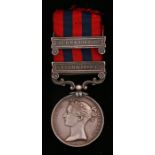 India General Service Medal, bar Burma 1885-7, (48091 Gunner J Samuel? No 873.... RN) together